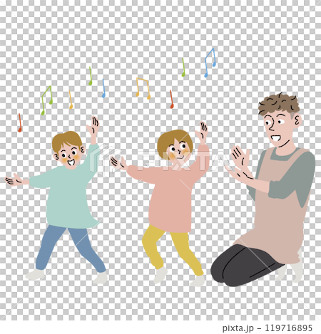 幼兒園老師教孩子跳舞 119716895