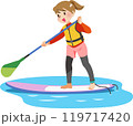 SUPを楽しむ女性 119717420