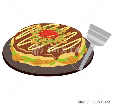 広島焼き お好み焼き 広島焼き お好み焼き 119717582