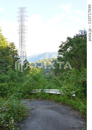 上牧小松踏切付近からの眺め 過疎の田舎風景 みなかみ町 上牧小松踏切付近からの眺め 過疎の田舎風景 みなかみ町 119717690