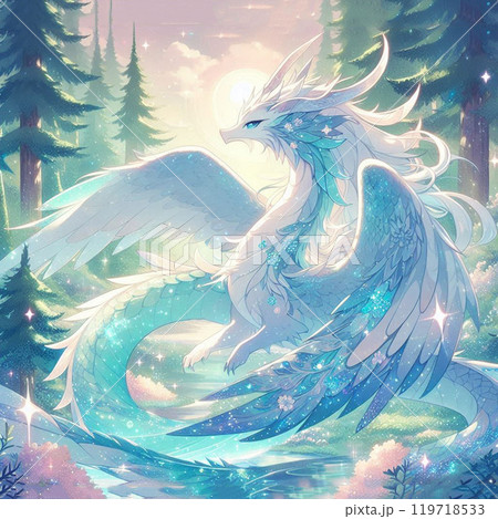森にいる青いドラゴン 119718533