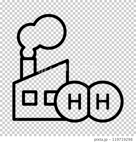 使用氫氣的工廠的圖示。 119719298
