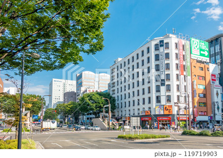 JR仙台駅東口　宮城野通　東七番丁通り　交差点 119719903