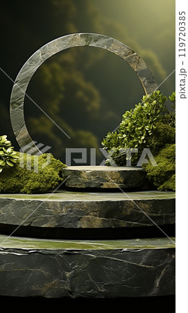 Podium stage display product studio wallpaper background Podium stage display product studio wallpaper background 119720385