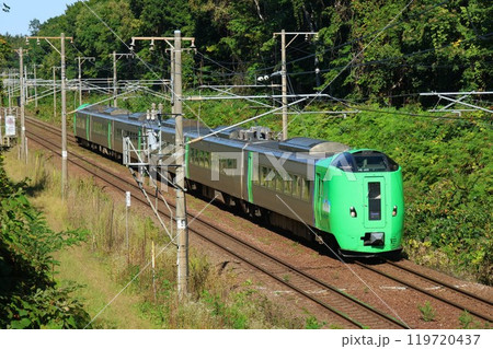 【JR北海道】789系0番台 特急「ライラック」(函館本線:大麻〜森林公園) 【JR北海道】789系0番台 特急「ライラック」(函館本線:大麻〜森林公園) 119720437