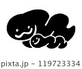 よりそう巳の親子_黒 119723334