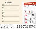 11月カレンダーのTO DO LIST 119723570