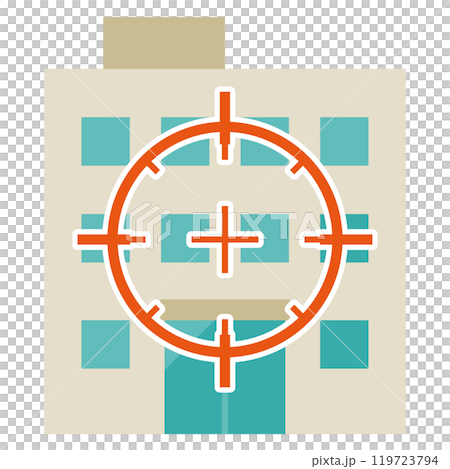 Illustration of a locked-on building 119723794