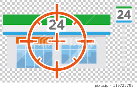 上鎖的便利商店插圖 119723795