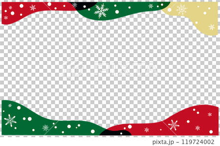 クリスマスのかわいい雪の結晶背景フレーム クリスマスのかわいい雪の結晶背景フレーム 119724002