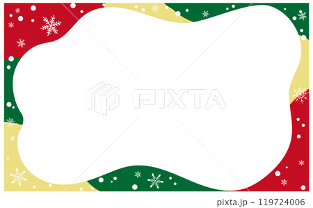 冬のかわいいクリスマス背景フレーム 119724006
