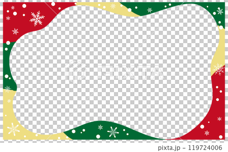 冬のかわいいクリスマス背景フレーム 119724006