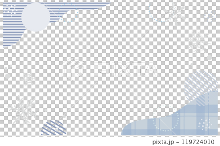冬のかわいい雪の結晶背景フレーム 冬のかわいい雪の結晶背景フレーム 119724010