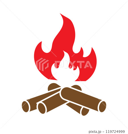Bonfire icon logo design template isolated illustration Bonfire icon logo design template isolated illustration 119724999