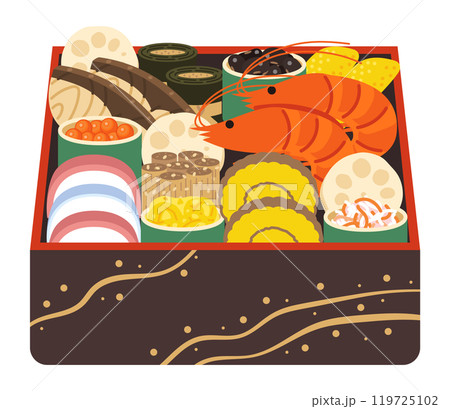 おせち料理のイラスト 119725102