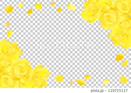 Yellow rose illustration material 119725117