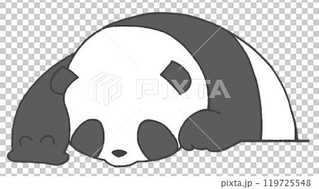 熊貓從上面往下看並伸出手 熊貓從上面往下看並伸出手 119725548