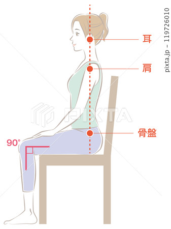 正しい姿勢の座り方 119726010