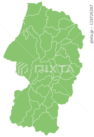 分割できる山形県地図 分割できる山形県地図 119726387