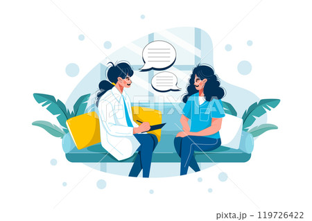 Pharmacist doing medicine research 119726422