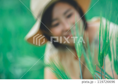 麦を摘む 119726696