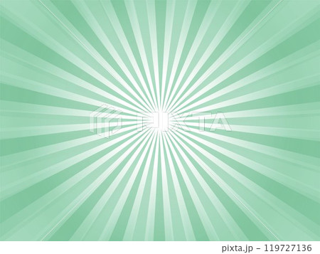 ポップなエメラルドグリーンのグラデーションの集中線背景 119727136