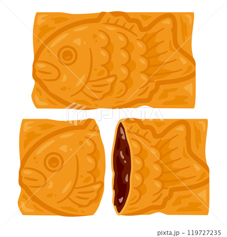 チョコレートクリーム入りのクロワッサン鯛焼きセット 119727235