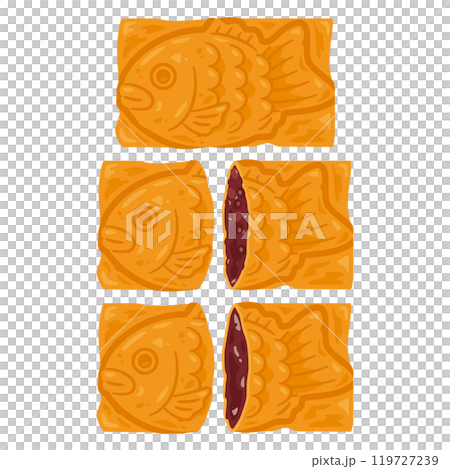 紅豆沙和越豆沙牛角鯛魚燒套餐 119727239