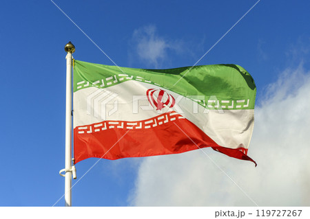 Flag of Iran. National flag and symbol of the Islamic Republic of Iran Flag of Iran. National flag and symbol of the Islamic Republic of Iran 119727267