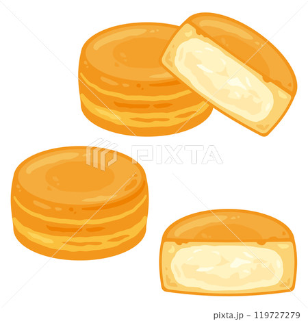 クリーム入りの今川焼きセット 119727279