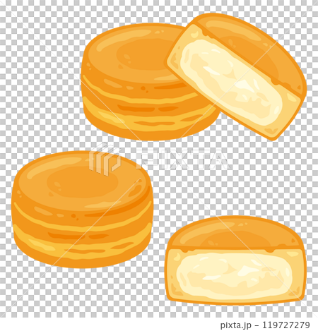 クリーム入りの今川焼きセット 119727279