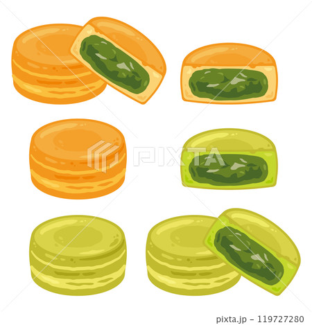 抹茶クリーム入りの今川焼きセット 119727280