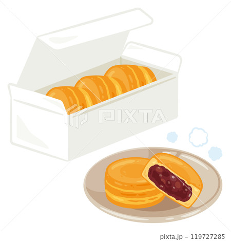 箱に入った今川焼きセット 箱に入った今川焼きセット 119727285