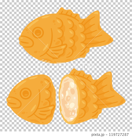 Taiyaki set with white bean paste 119727287