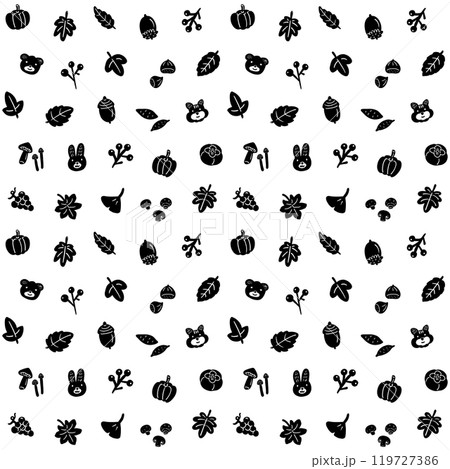 秋のアイコンの背景素材　1色 119727386