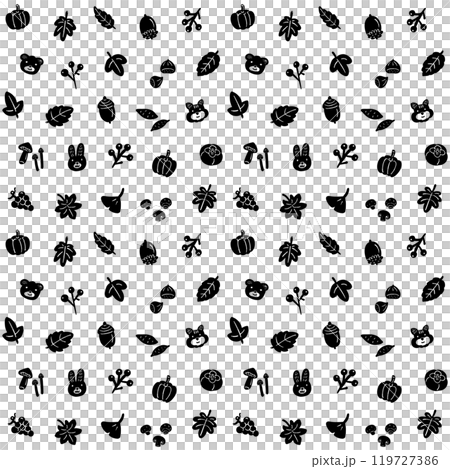 秋のアイコンの背景素材　1色 119727386