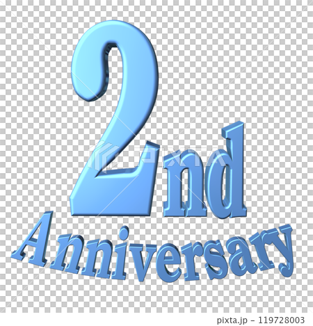 3DCG characters "2nd Anniversary/2nd anniversary" blue, blue 119728003