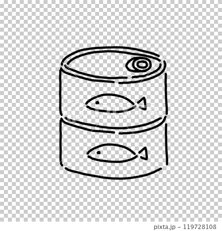 簡單的魚罐頭插畫 119728108