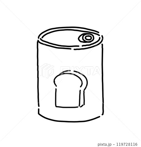 シンプルなパンの缶詰のイラスト 119728116