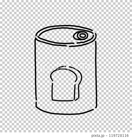 シンプルなパンの缶詰のイラスト 119728116