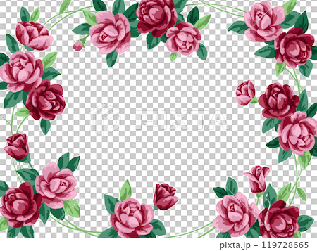 Rose flower frame 119728665