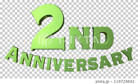 3DCG characters "2nd Anniversary/2nd anniversary" green, green 3DCG characters "2nd Anniversary/2nd anniversary" green, green 119728682