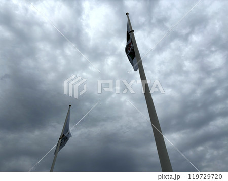 スウェーデン　マルメ　空　旗 119729720