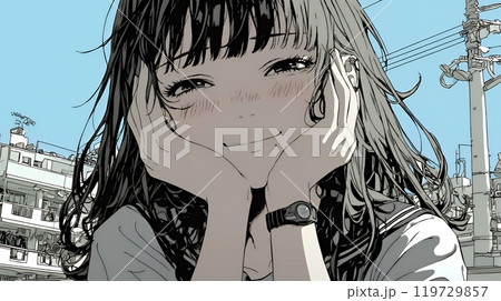 笑顔一杯の若い女性