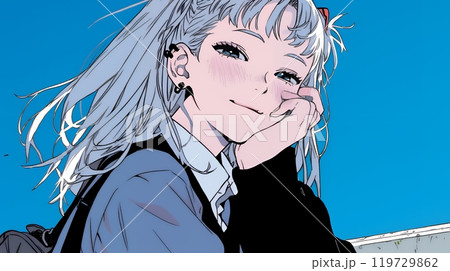 笑顔一杯の若い女性
