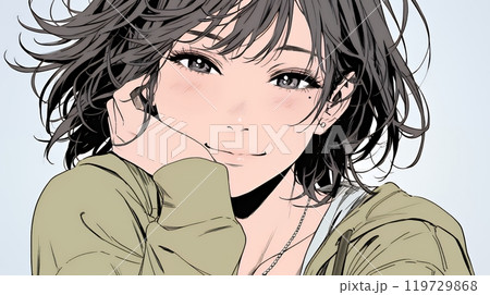笑顔一杯の若い女性