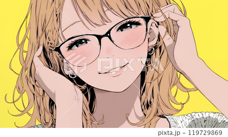 笑顔一杯の若い女性