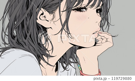 投げキッスをしている若い女性