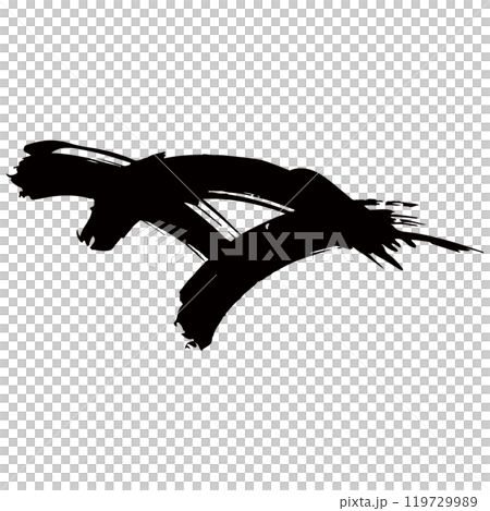 日式材料，用畫筆繪製的線條插圖集，向量 119729989