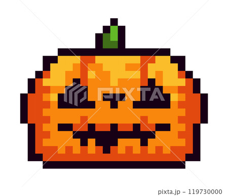 Halloween pumpkin in pixel art 119730000